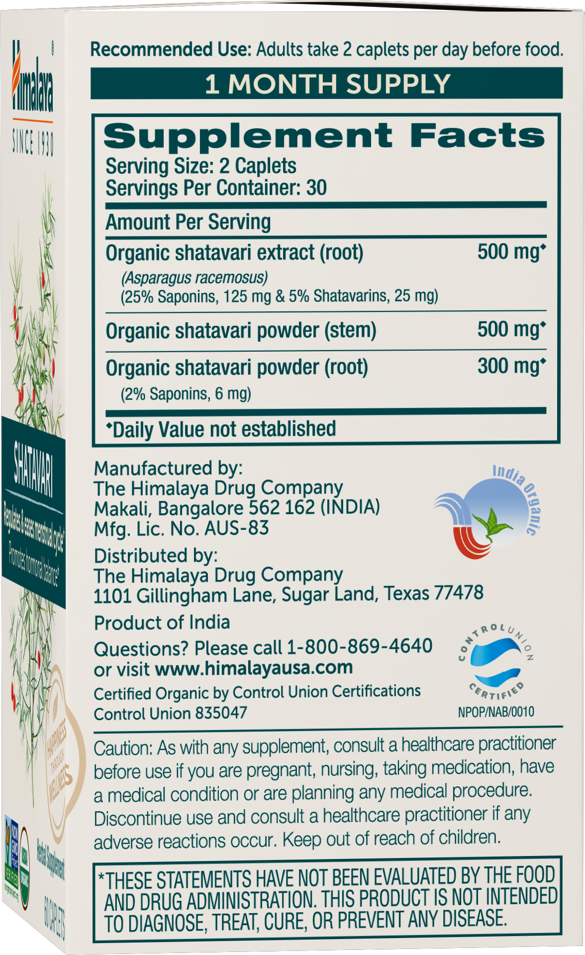 Organic Shatavari