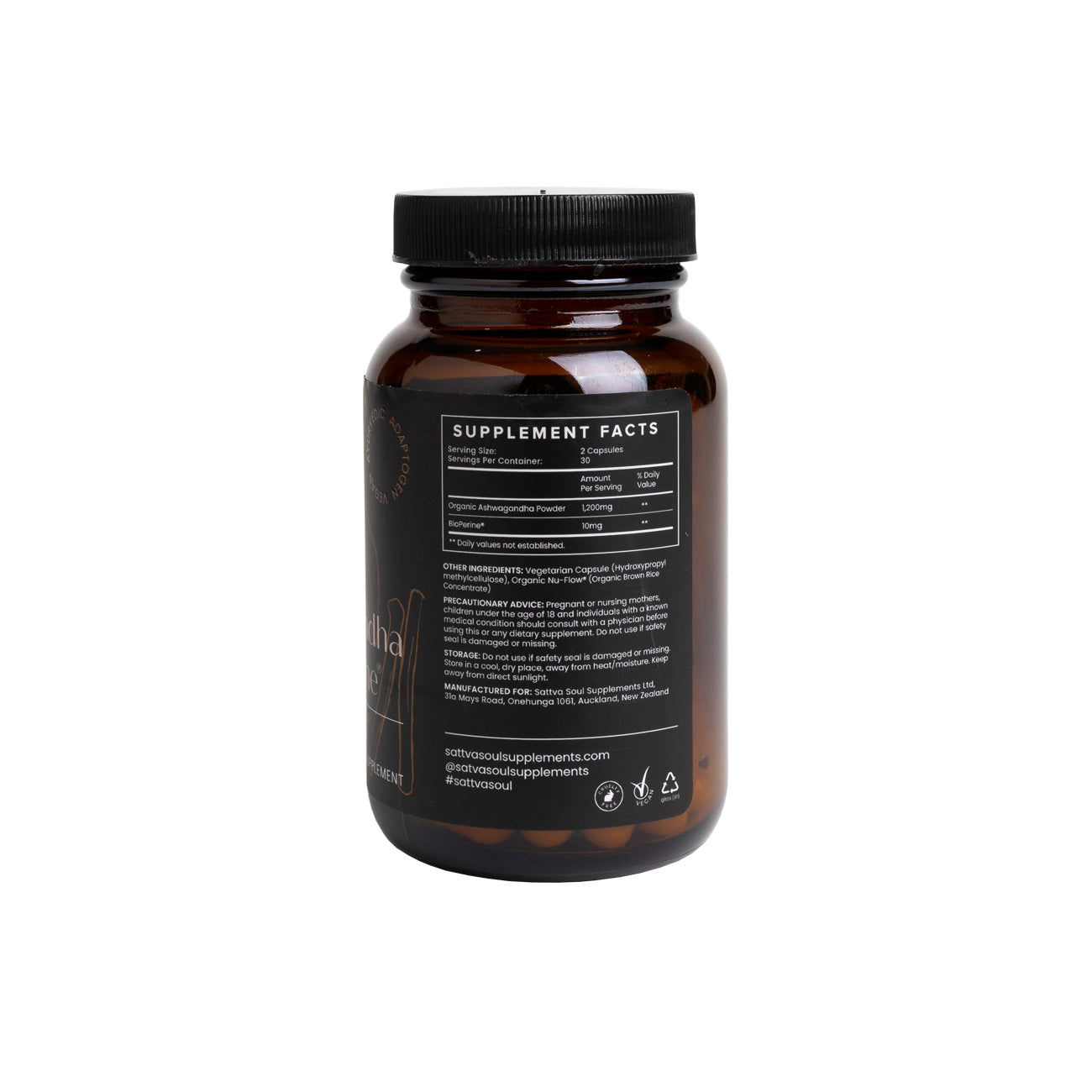 Organic Ashwagandha & Bioperine - For Mood and Stress