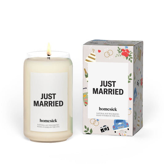 Just Married Candle