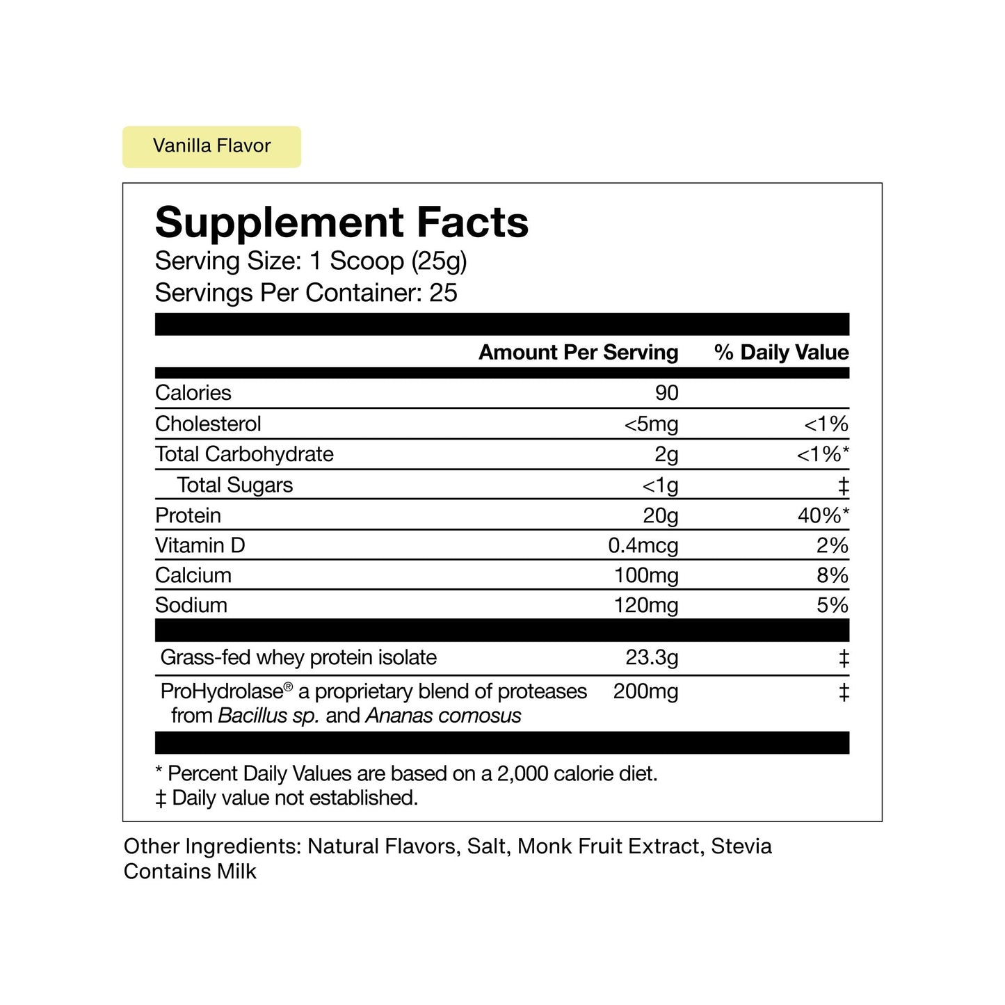 Grass Fed Whey Protein Isolate